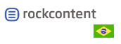 Logo da Rock Content, com a bandeira do Brasil