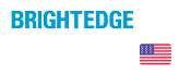 Logo da BrightEdge, com a bandeira dos Estados Unidos