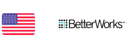 Logo da BetterWorks, com a bandeira dos Estados Unidos