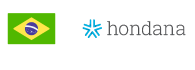 Logo da Hondana, com a bandeira do Brasil