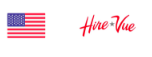 Logo da HireVue, com a bandeira dos Estados Unidos
