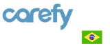 Logo da Carefy, com a bandeira do Brasil