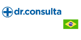 Logo da dr.consulta, com a bandeira do Brasil