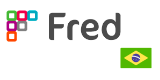 Logo da Fred, com a bandeira do Brasil