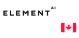Logo da Element AI, com a bandeira do Canadá