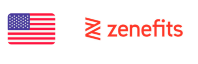 Logo da Zenefits, com a bandeira dos Estados Unidos