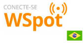 Logo da WSpot, com a bandeira do Brasil