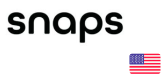 Logo da Snaps, com a bandeira dos Estados Unidos