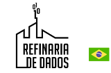 Logo da Refinaria de Dados, com a bandeira do Brasil