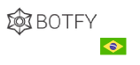 Logo da Botfy, com a bandeira do Brasil