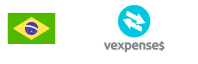 Logo da VExpenses, com a bandeira do Brasil