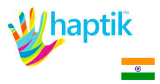 Logo da Haptik, com a bandeira da Índia