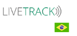 Logo da LiveTrack, com a bandeira do Brasil