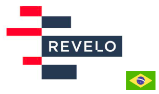Logo da Revelo, com a bandeira do Brasil