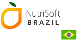 Logo da NutriSoft Brazil, com a bandeira do Brasil