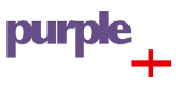 Logo da Purple, com a bandeira da Suíça