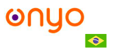 Logo da Onyo, com a bandeira do Brasil