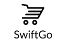 Logo da SwiftGo, com um ícone de carrinho de compras