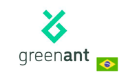 Logo da GreenAnt, com a bandeira do Brasil