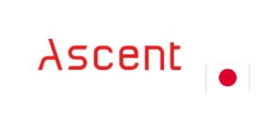 Logo da Ascent, com a bandeira do Japão