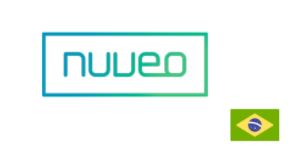 Logo da Nuveo, com a bandeira do Brasil