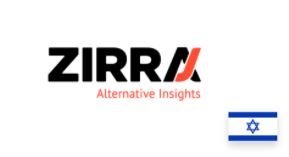 Logo da Zirra, com a bandeira de Israel