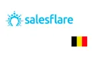 Logo da Salesflare, com a bandeira da Bélgica