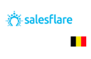 Logo da Salesflare, com a bandeira da Bélgica