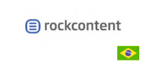 Logo da Rock Content, com a bandeira do Brasil