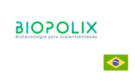 Logo da Biopolix, com a bandeira do Brasil