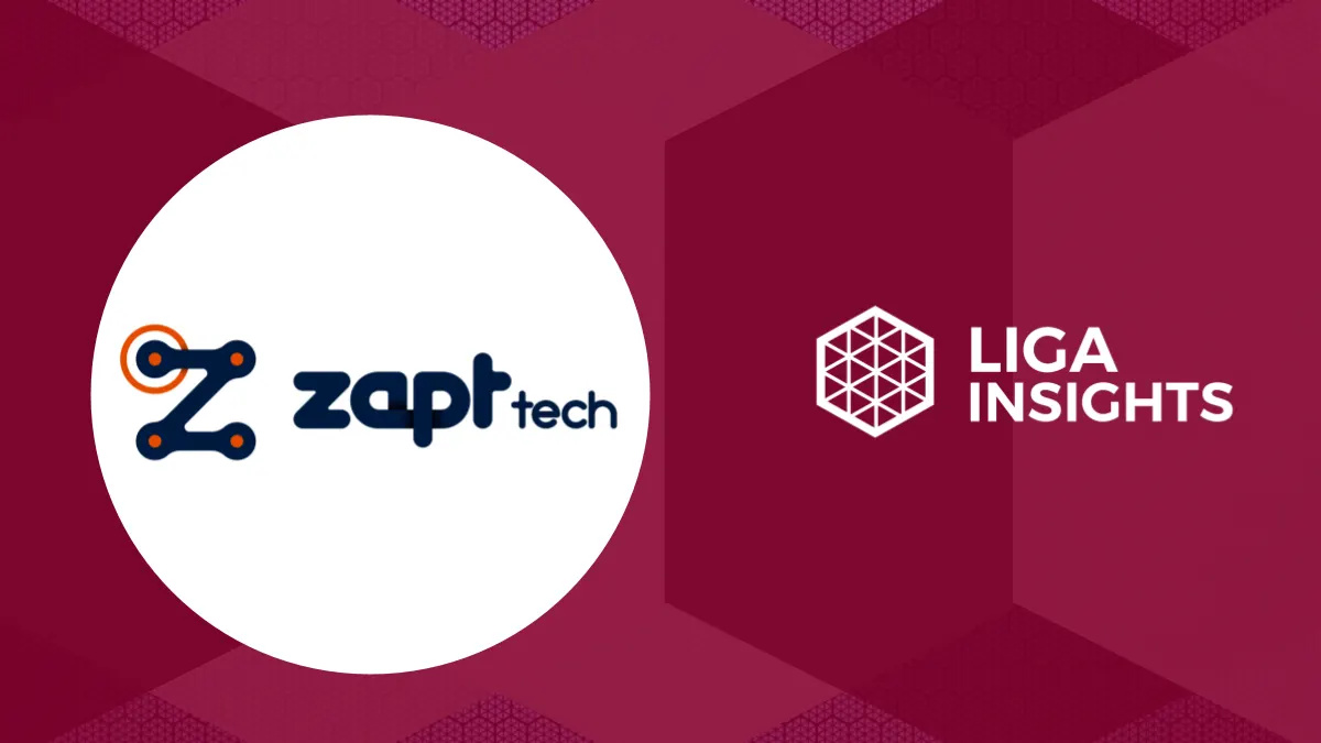 Cartão do Liga Insights com o logo da Zapt Tech
