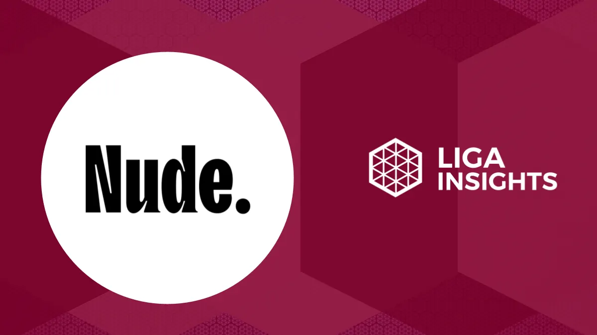 Cartão do Liga Insights com o logo da Nude
