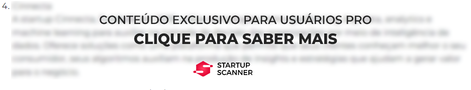 Aviso do Startup Scanner de conteúdo exclusivo para usuários Pro, sobre um texto borrado