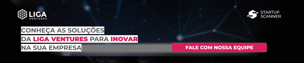 Banner com a chamada Conheça as soluções da Liga Ventures para inovar na sua empresa