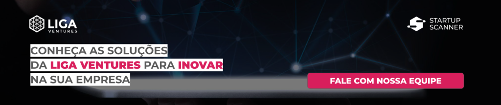 Banner com a chamada Conheça as soluções da Liga Ventures para inovar na sua empresa