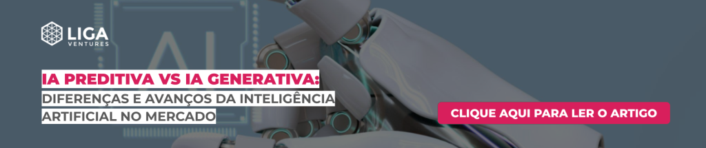 Banner do artigo IA preditiva vs IA generativa: diferenças e avanços da inteligência artificial no mercado